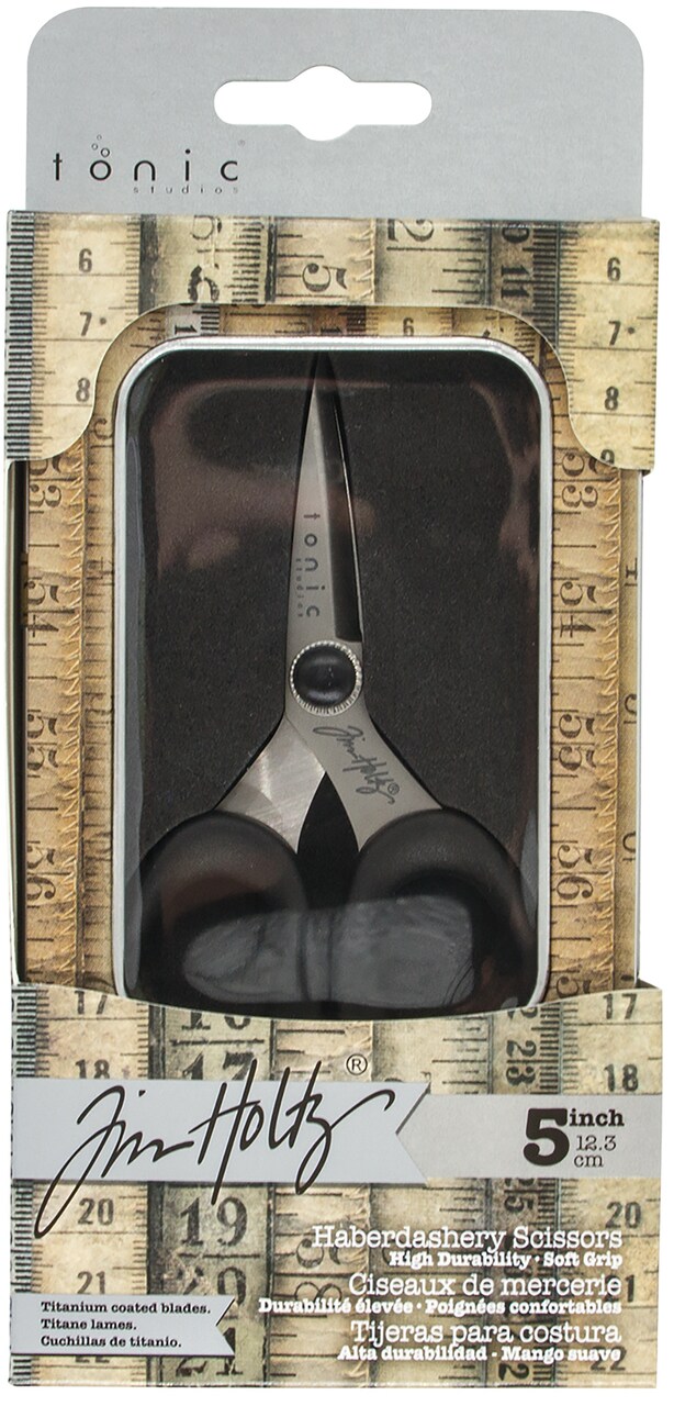 Tim Holtz 5 Haberdashery Snip Sewing Scissors, Professional Grade All  Purpose Scissors for Cutting Fabric, Crafting and Sewing